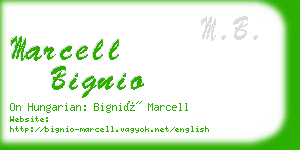 marcell bignio business card